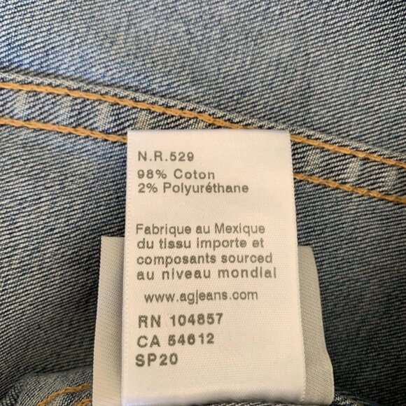 AG Adriano Goldschmied Women’s Denim Jean Jacket Prosperity Wash Size Small S - Picture 9 of 9